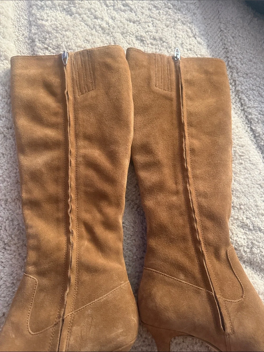 Dolce Vita Chestnut Suede Over-the-Knee Boots with Kitten Heel